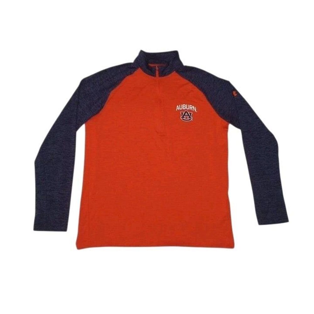 Under Armour Men's Medium Pullover 1/4‎ Zip Orange Heatgear 100% Polyester